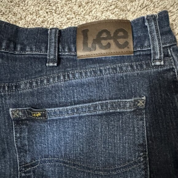 Lee Jeans Men’s 36x30 Blue Regular Fit Straight Leg Denim Cotton Blend - Picture 6 of 8